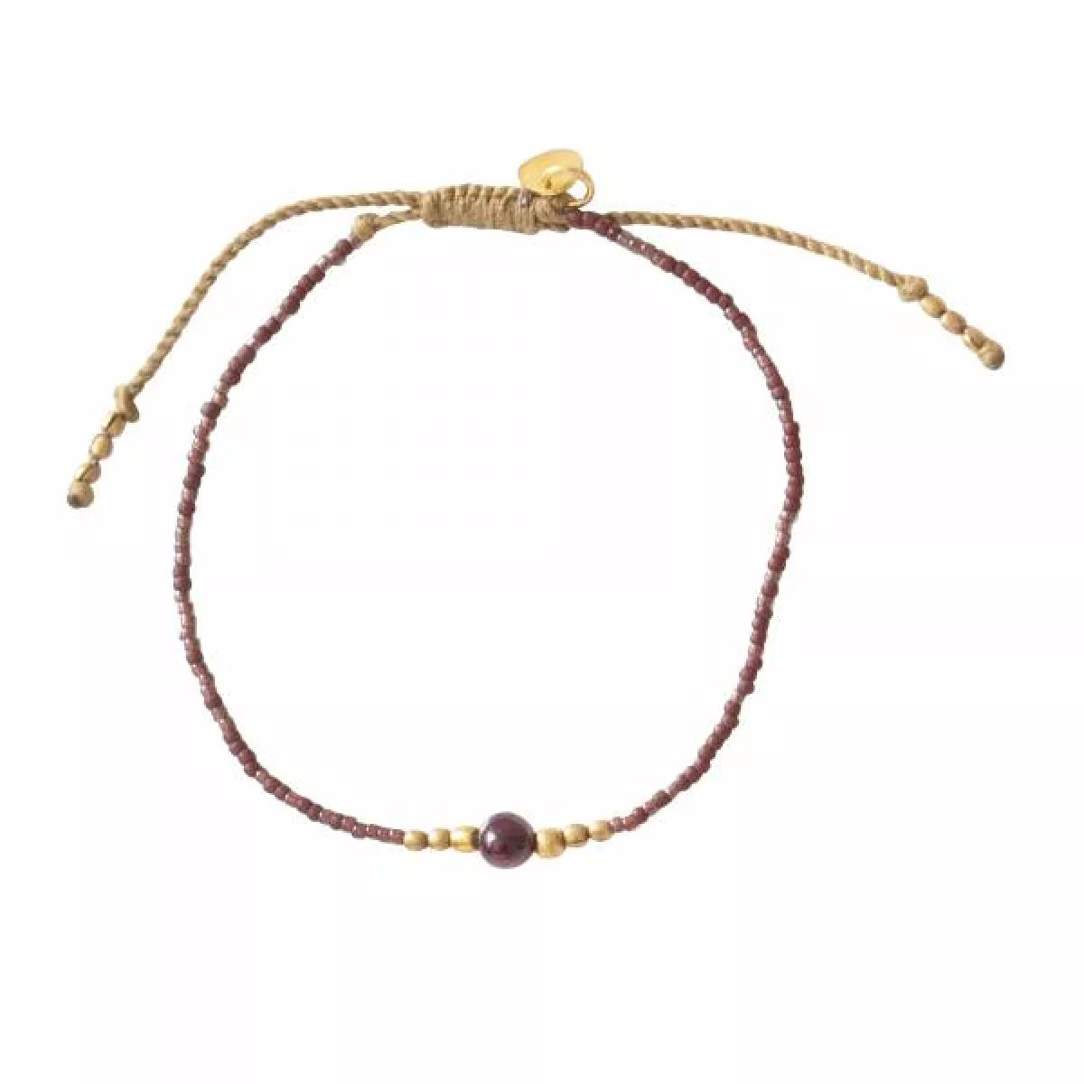 A Beautiful Story Iris Granaat Goud Armband