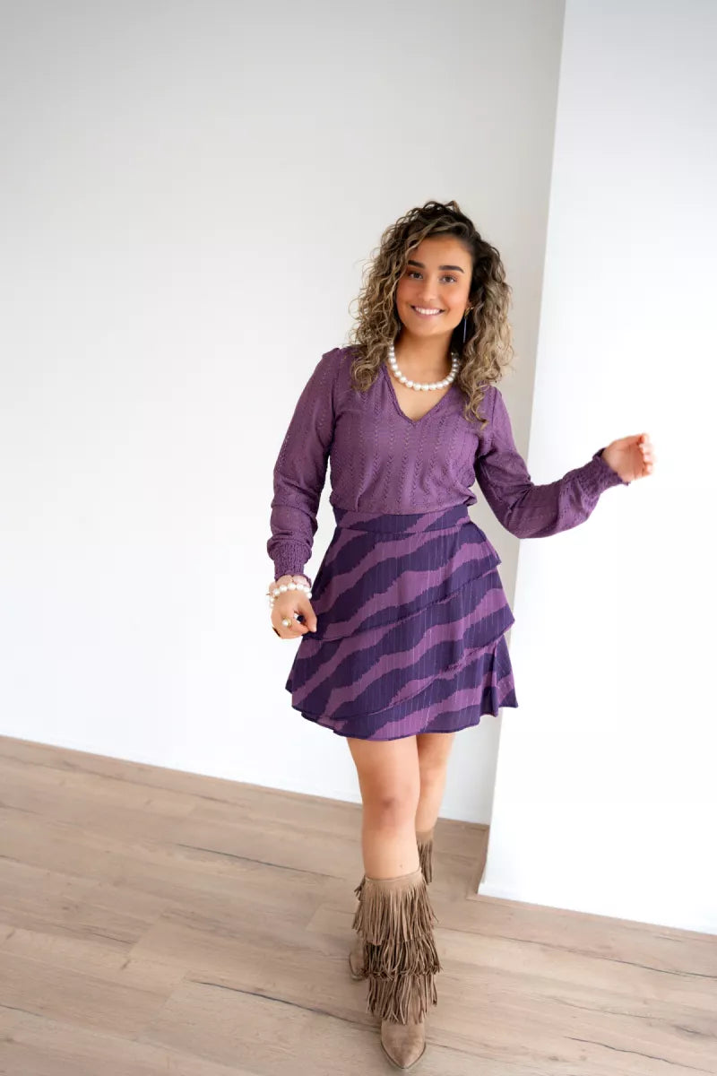 Lofty Manner Skirt Ayra Purple Faded