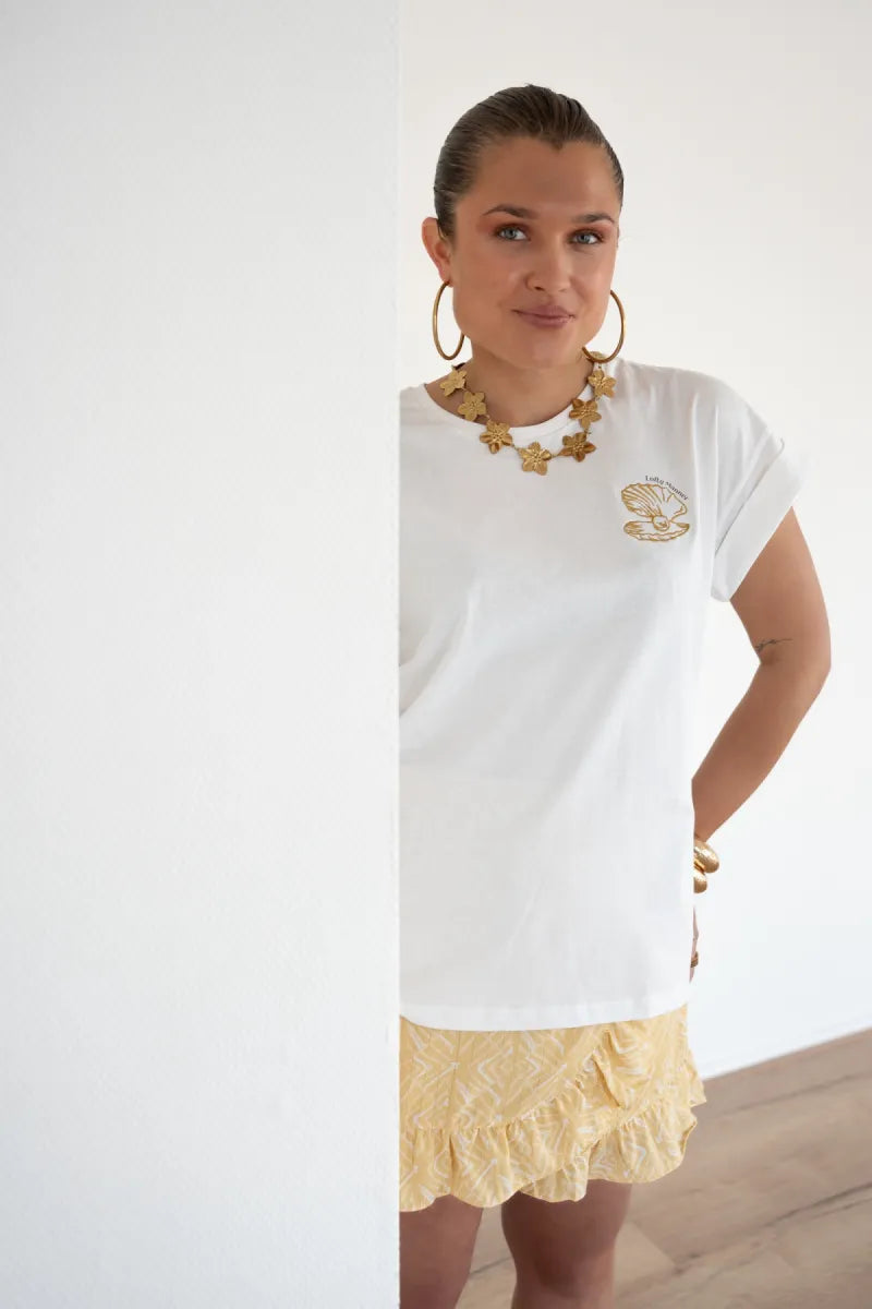 Lofty Manner T-shirt Nora Creme