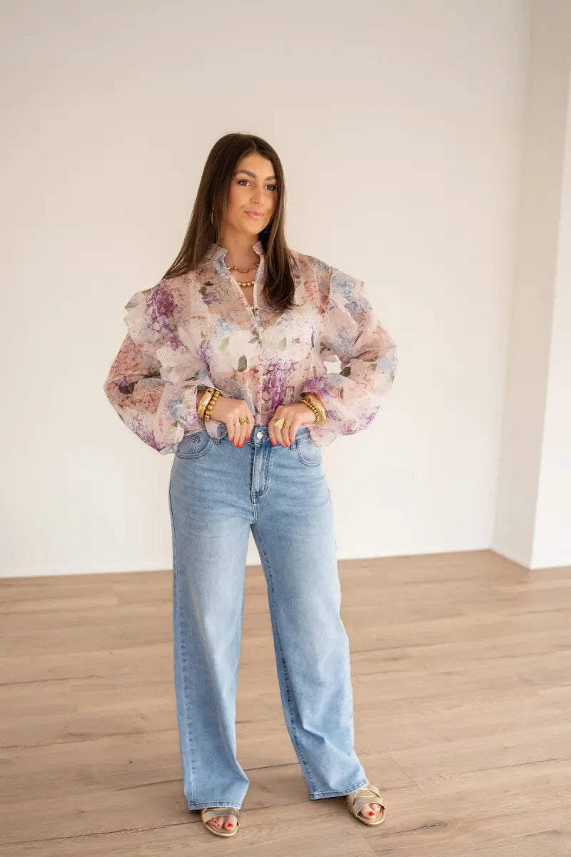 Fenna Flower Blouse Lila |
