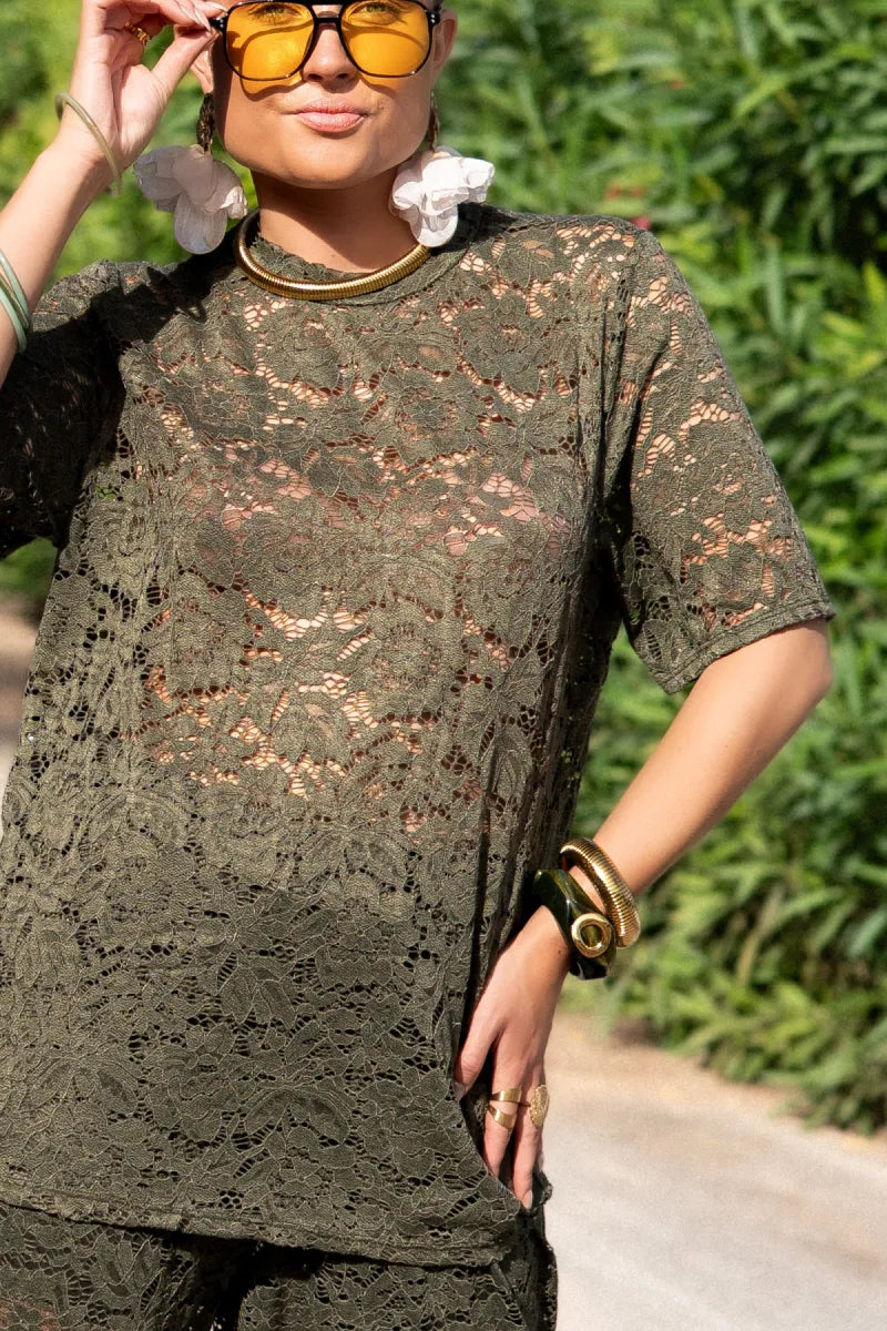 Riu Lace Set Khaki