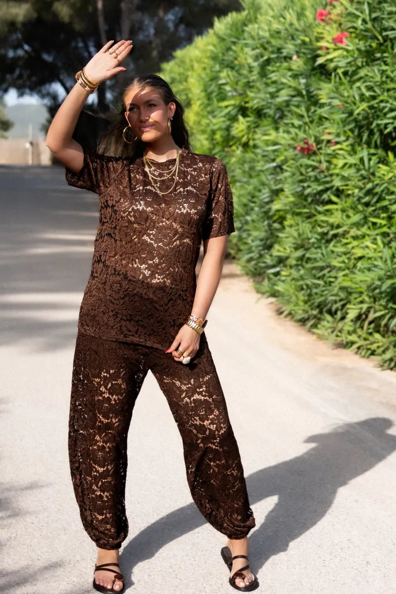 Riu Lace Set Brown