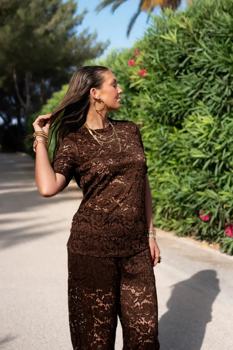 Riu Lace Set Brown