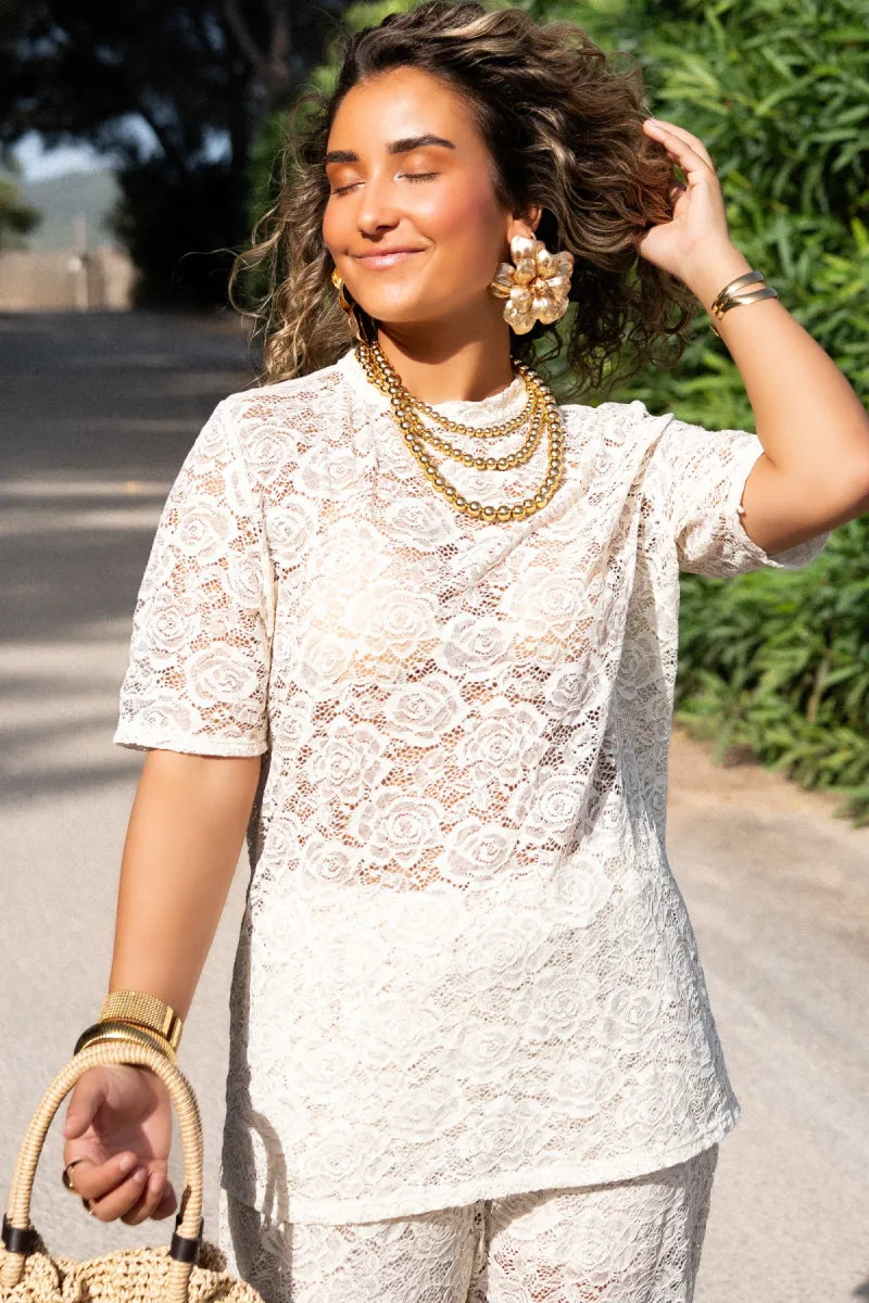 Riu Lace Set Beige
