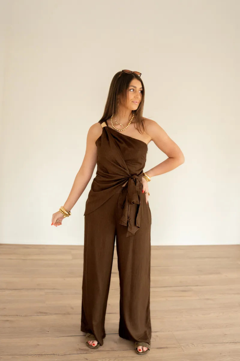 Sanne Linnen Set Brown ~