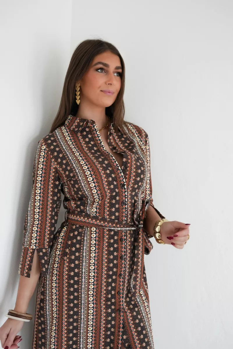 Mi Piace Travel Dress Boho Print