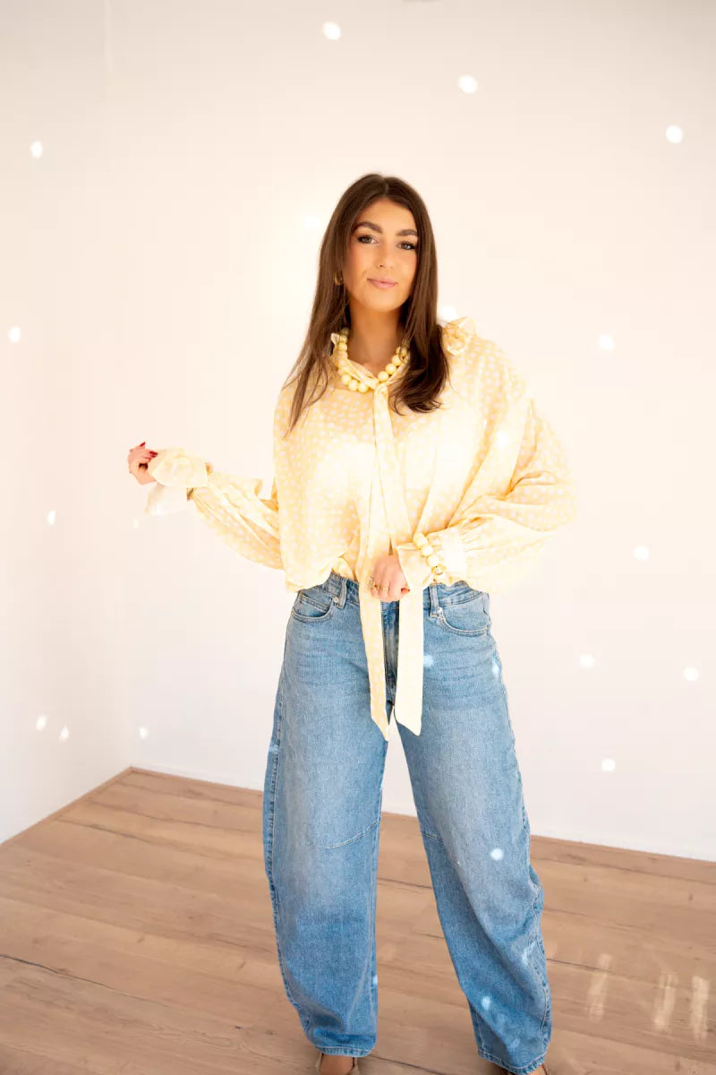 Vera Dot Blouse Yellow *