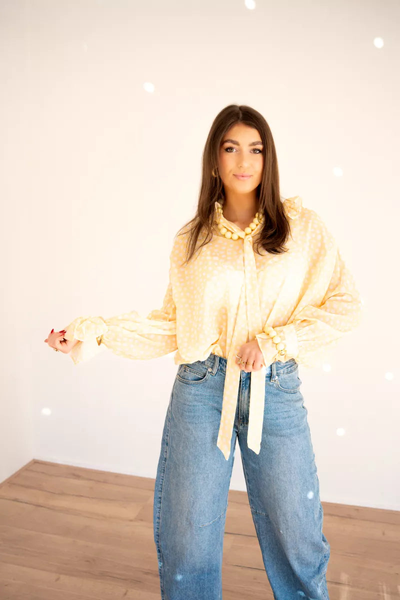 Vera Dot Blouse Yellow *