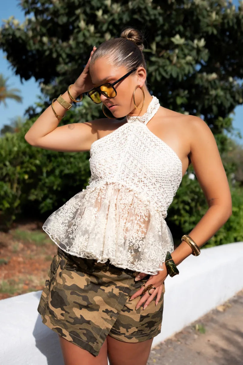 Vanessa Lace Top Offwhite -