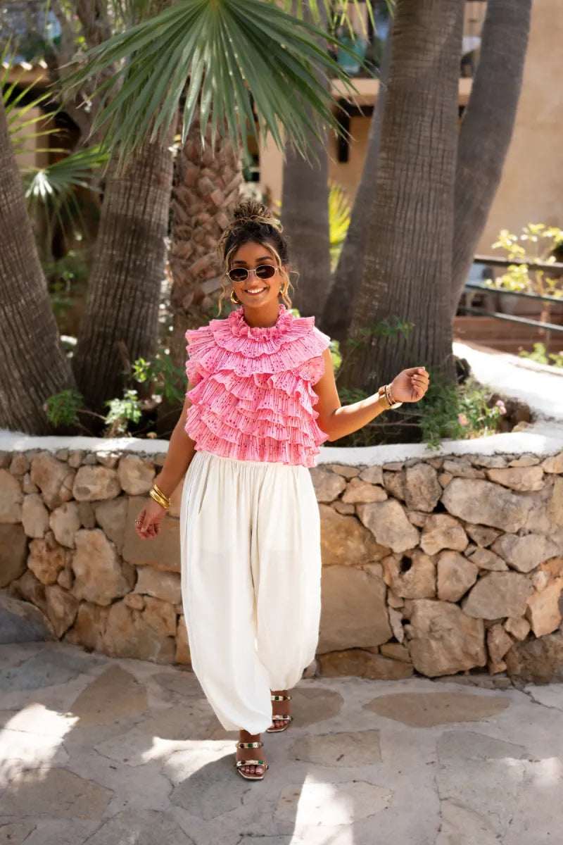 Fe Rouche Top Pink ^