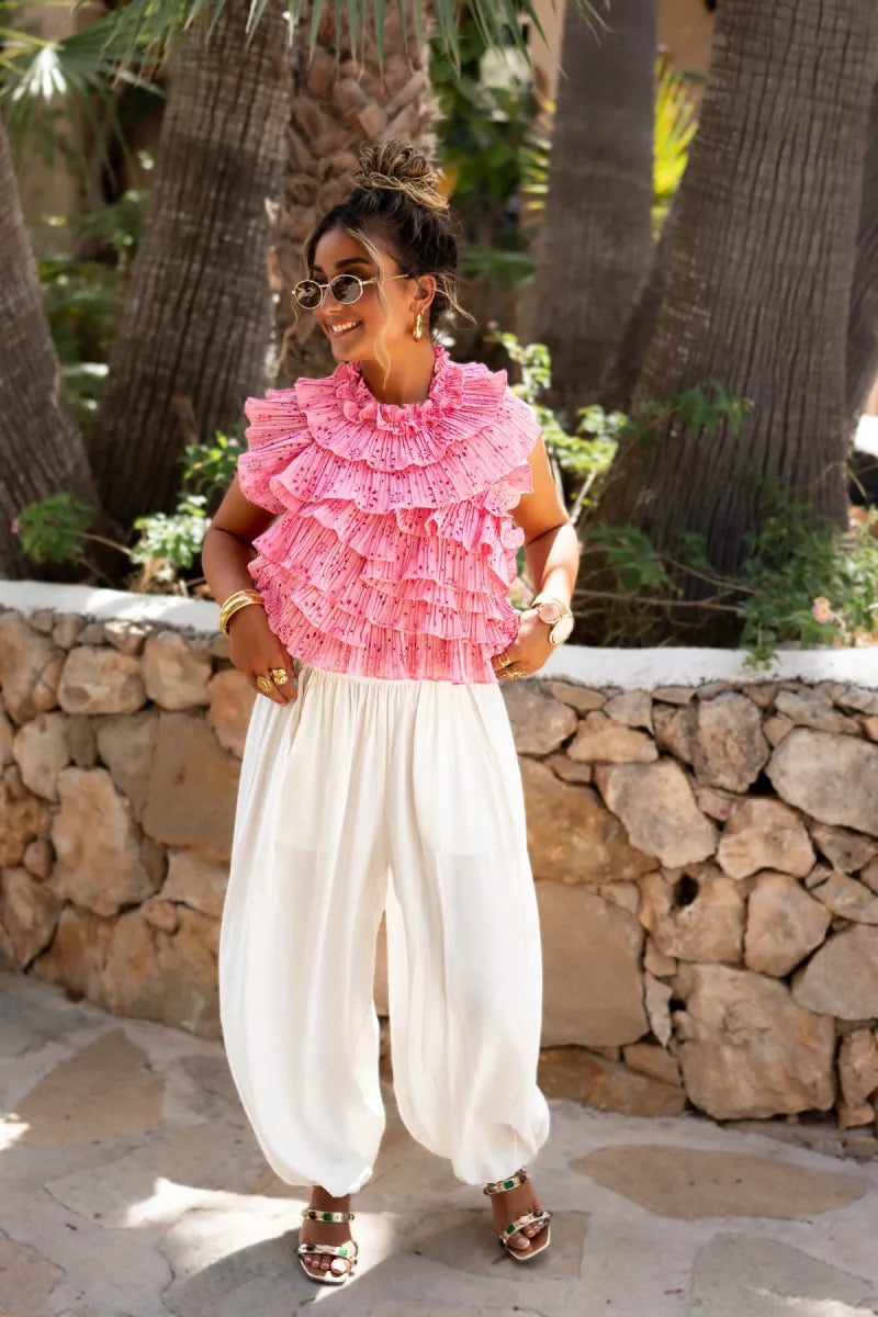 Ambra Ballon Pants Creme