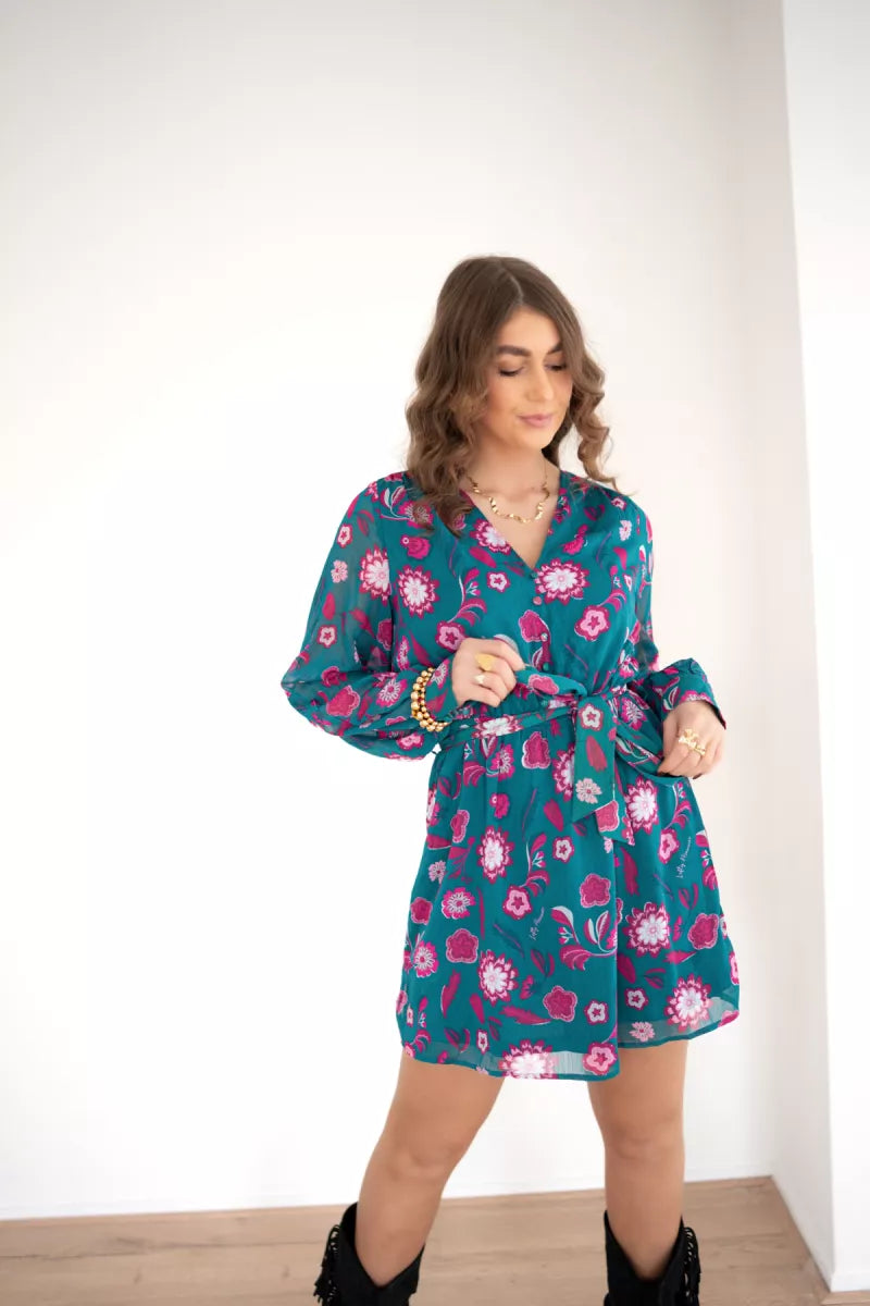 Lofty Manner Dress Lux Silver Flower