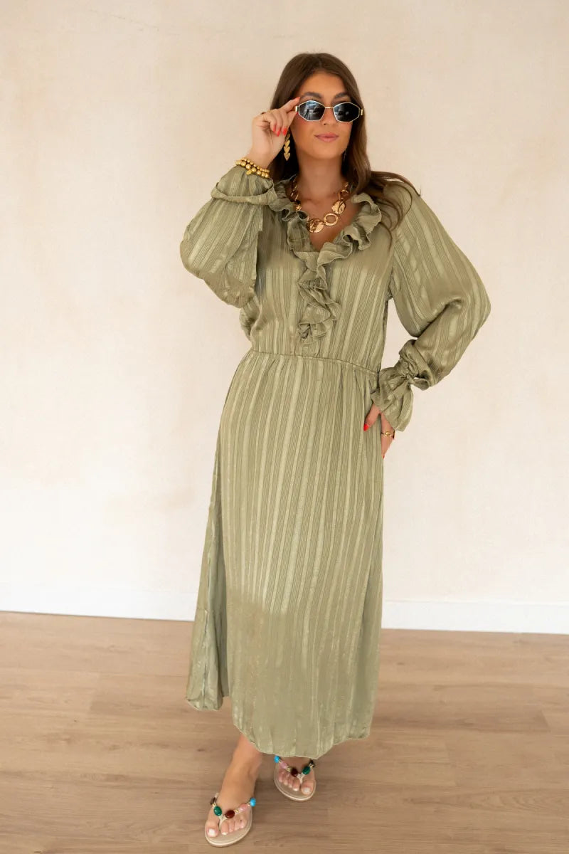 Lofty Manner Dress Hollis Boho Kaki