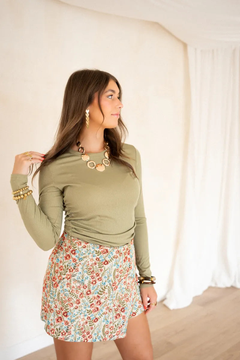 Lofty Manner Top Hania Kaki