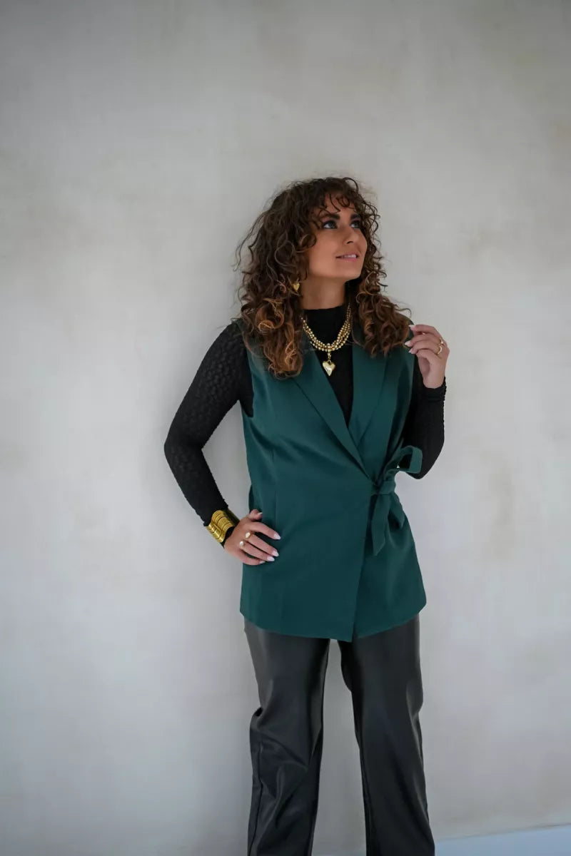 Lofty Manner Gilet Zaria Petrol Green