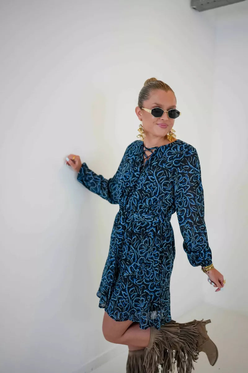 Lofty Manner Dress Imane Floral Dot Print