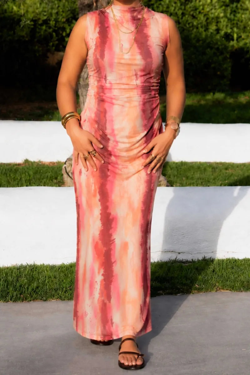  Bibi Dress Tie Dye Purple Blush