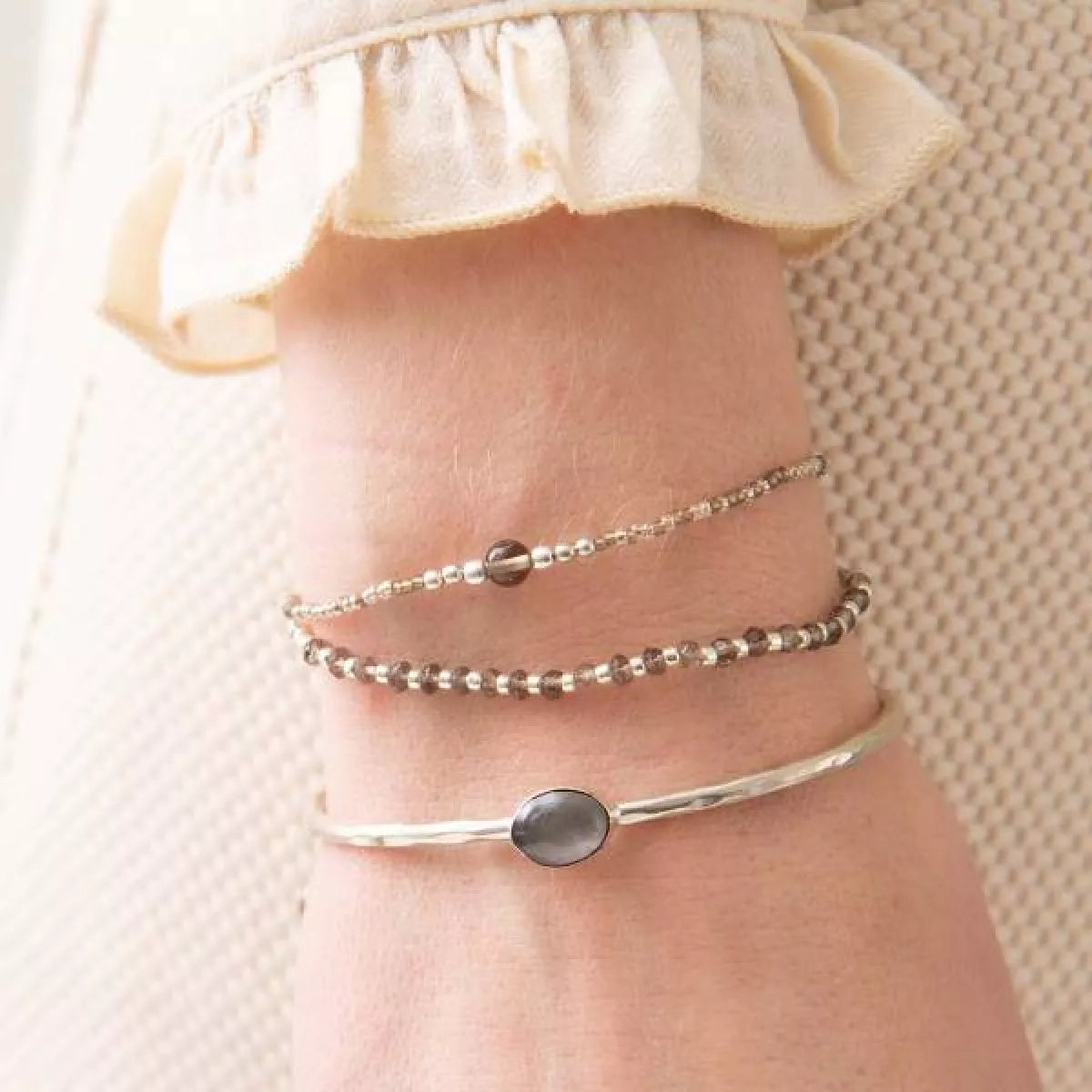  A Beautiful Story Iris Card Smokey Quartz SC Bracelet