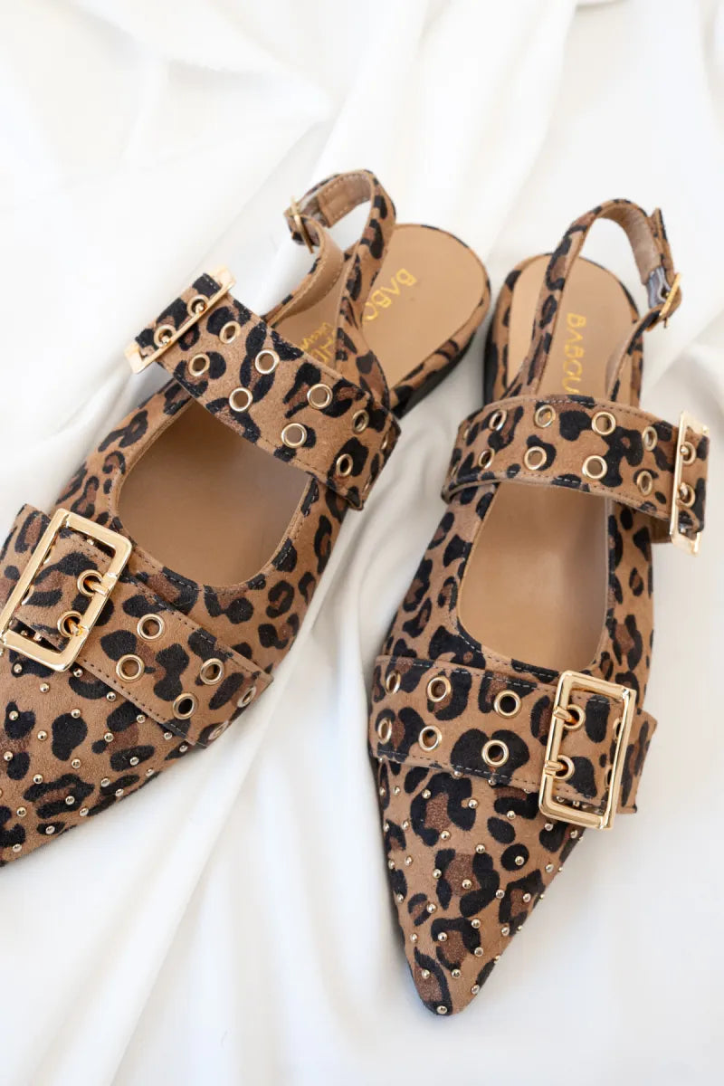  Babouche Slingback Soya Camel Leopard