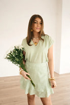  Lofty Manner Skirt Marao Mint Offwhite
