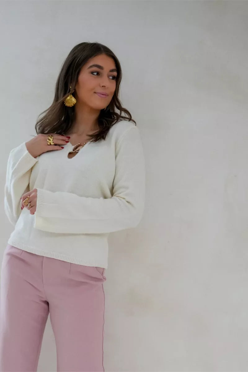  Shell Sweater Creme .
