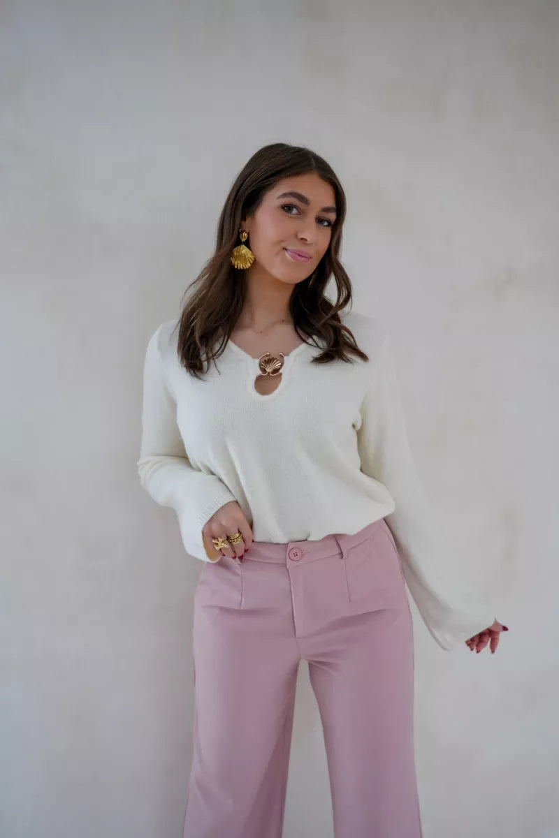  Shell Sweater Creme .