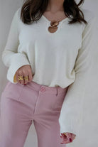  Shell Sweater Creme .