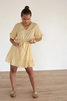  Lofty Manner Dress Kim Pyramid Gold Print