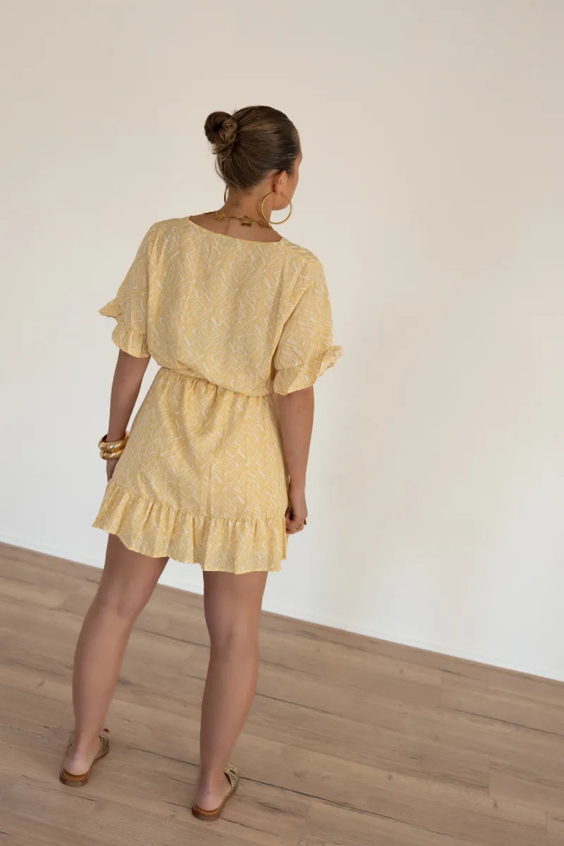  Lofty Manner Dress Kim Pyramid Gold Print