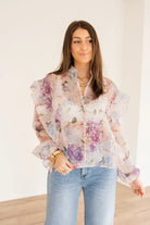  Fenna Flower Blouse Lila |