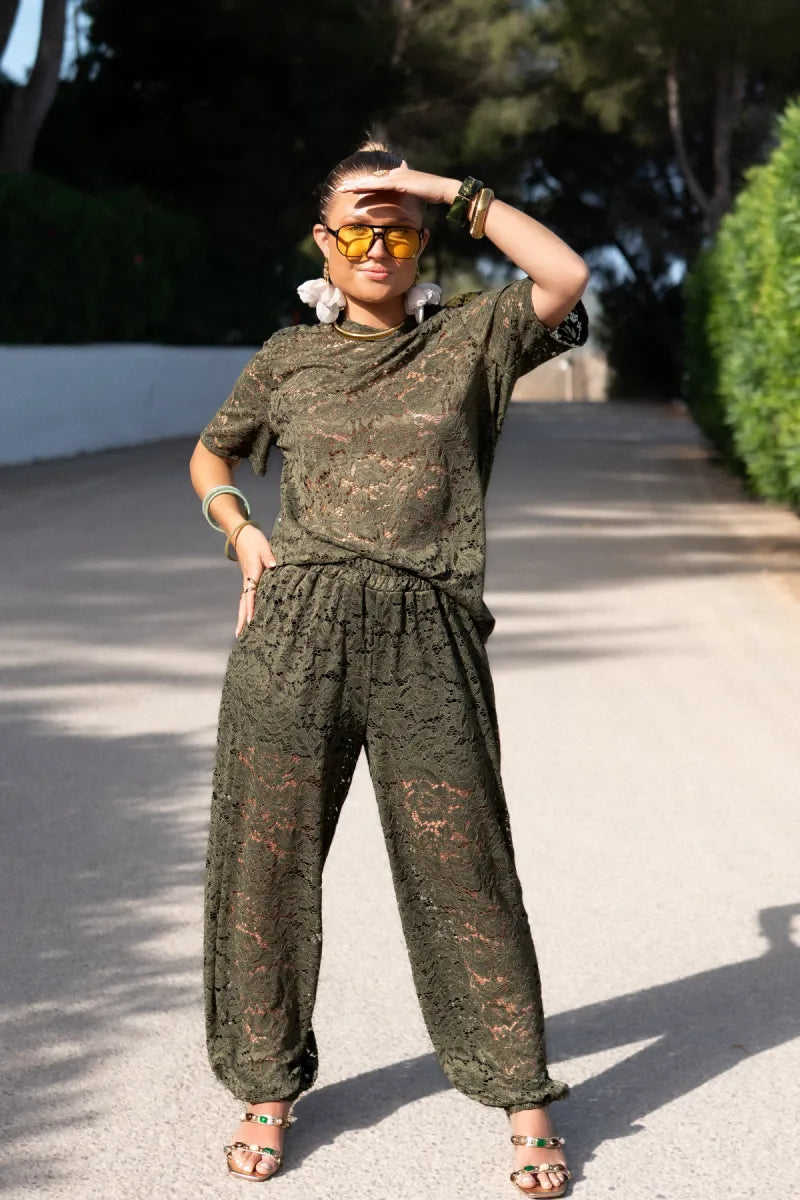  Riu Lace Set Khaki