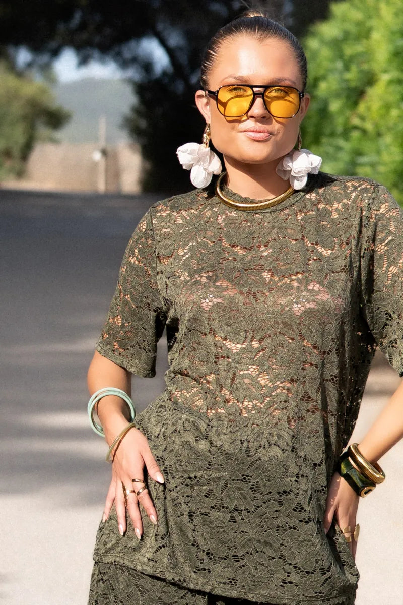  Riu Lace Set Khaki