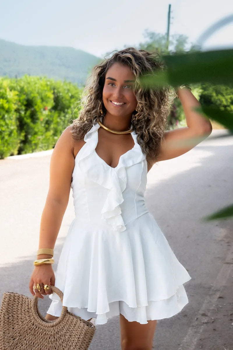 Cari Playsuit White