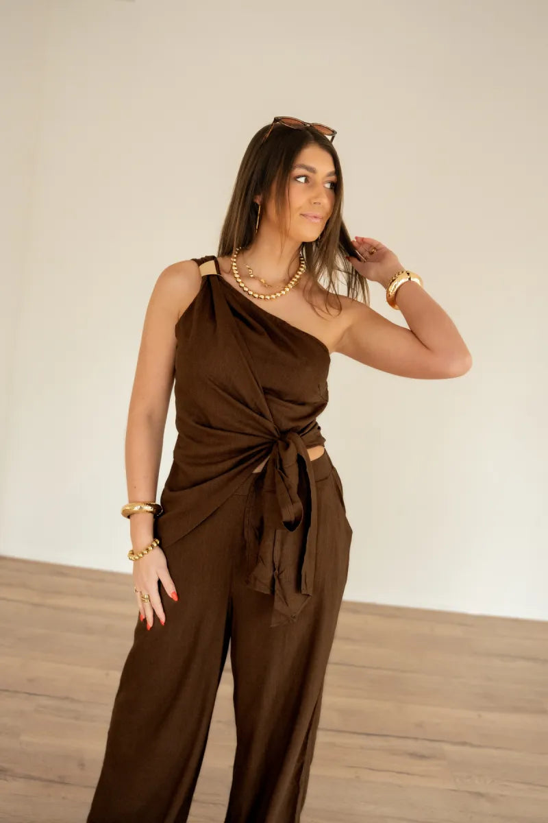  Sanne Linnen Set Brown ~