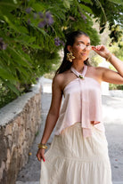  Paola Satin Top Pink|