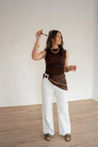  Noa Wide Leg Scarf Jeans 0055
