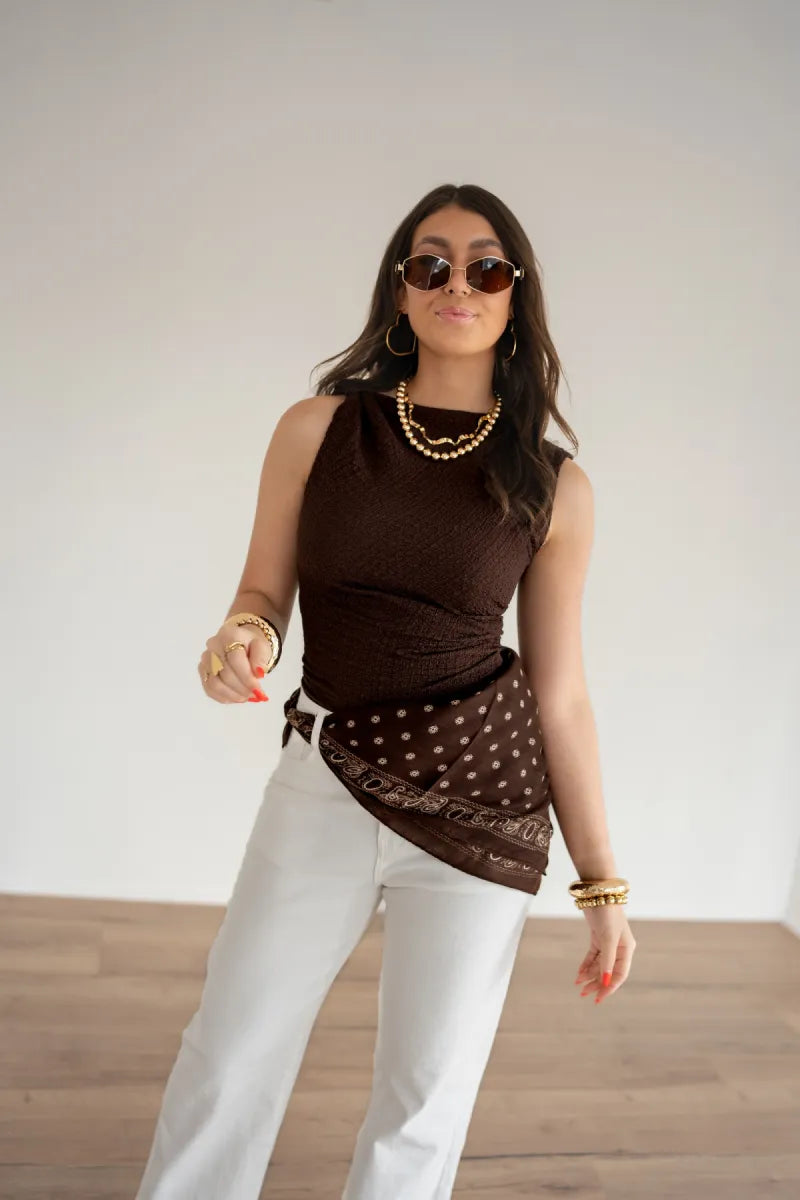 Noa Wide Leg Scarf Jeans 0055