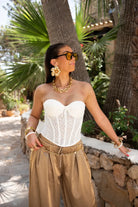  Sequin Corset White *