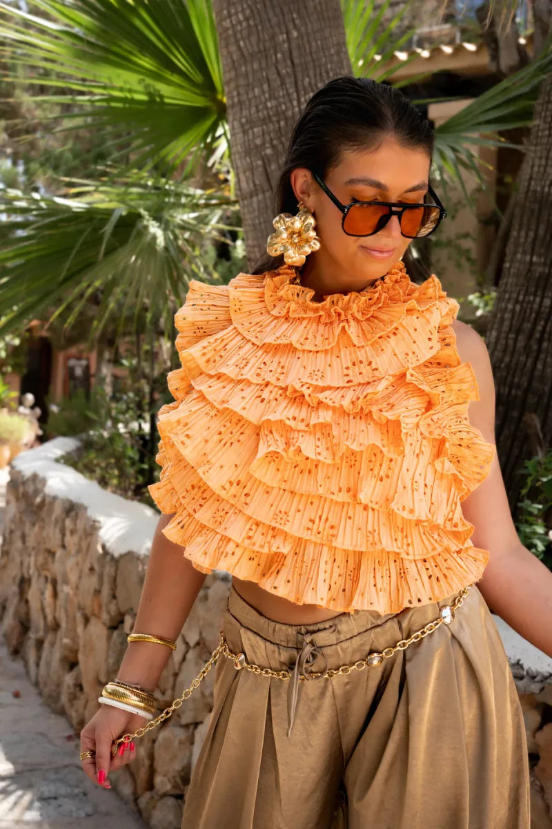  Fe Rouche Top Orange -