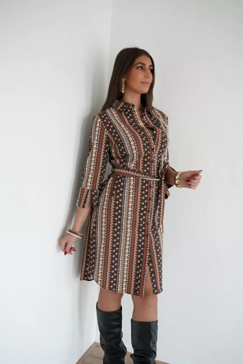  Mi Piace Travel Dress Boho Print