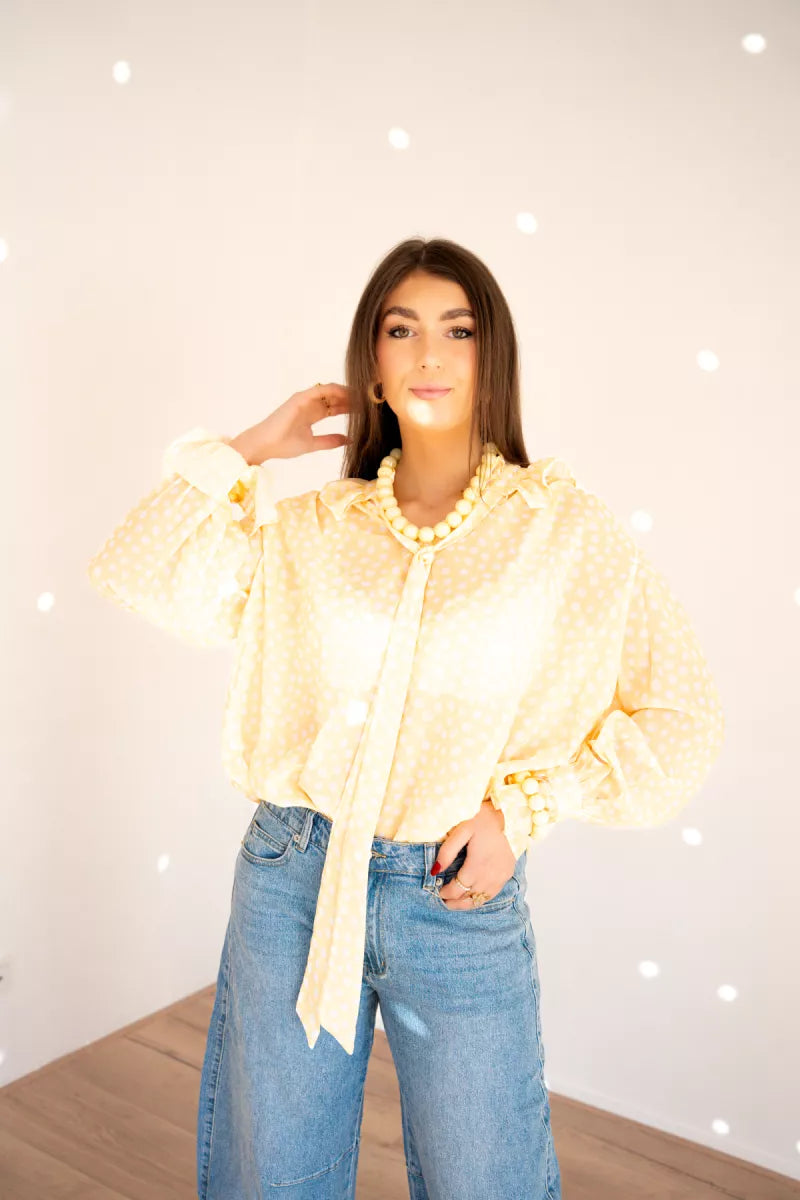 Vera Dot Blouse Yellow *