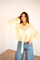  Vera Dot Blouse Yellow *
