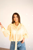  Vera Dot Blouse Yellow *