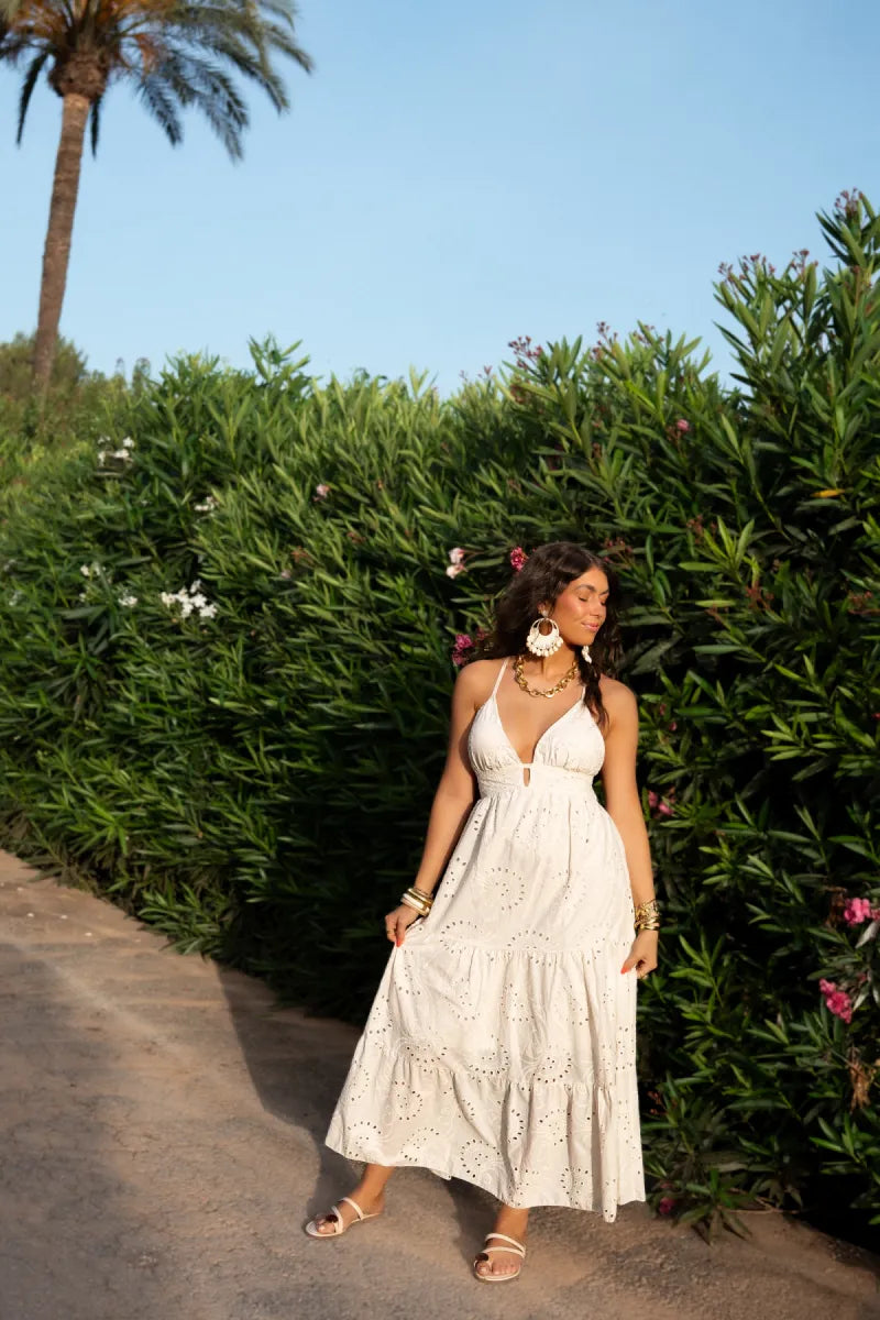  Nera Embroidery Dress Creme ^