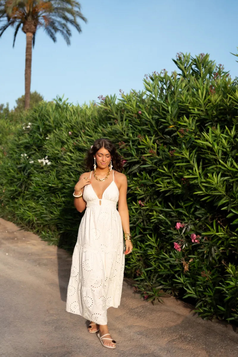  Nera Embroidery Dress Creme ^