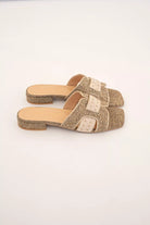 Babouche Sandal G-Joni-162 Taupe Beige Gold
