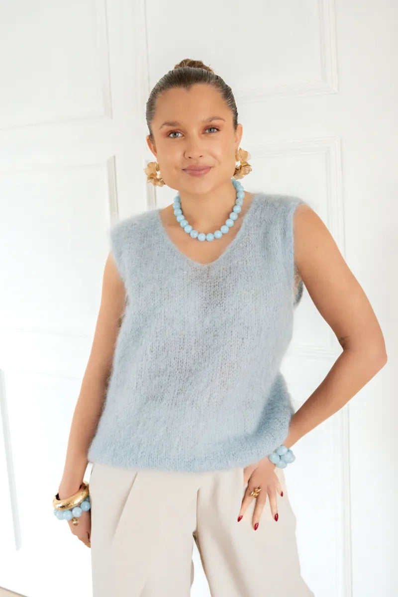  Mohair Spencer Light Blue