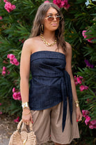  Azura Strapless Denim Top -