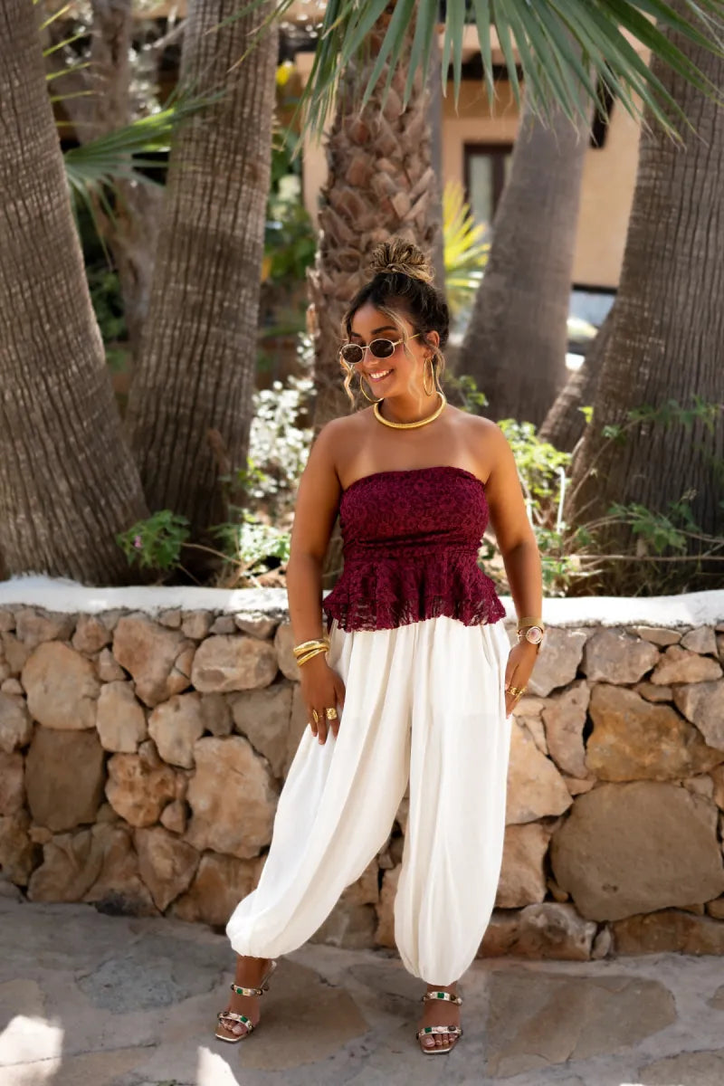  Ambra Ballon Pants Creme