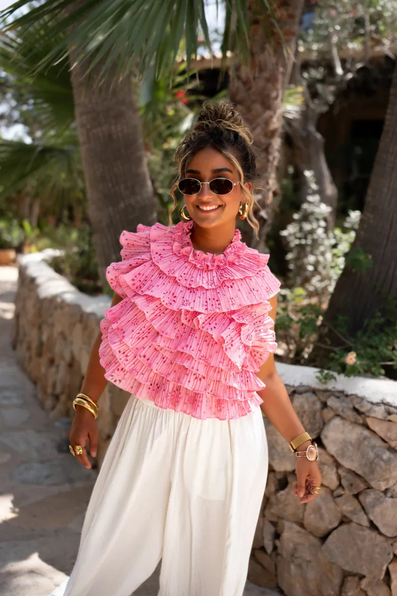  Fe Rouche Top Pink ^